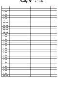 2 Person Daily Schedule Template