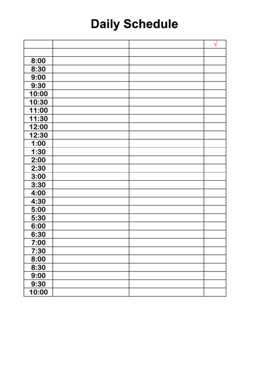 2 Person Daily Schedule Template Printable pdf