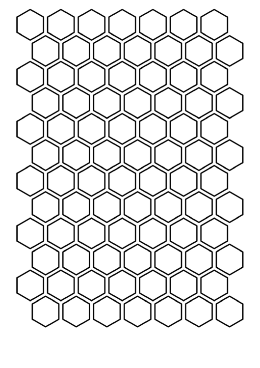 1 Inch Hexagon Template Printable pdf