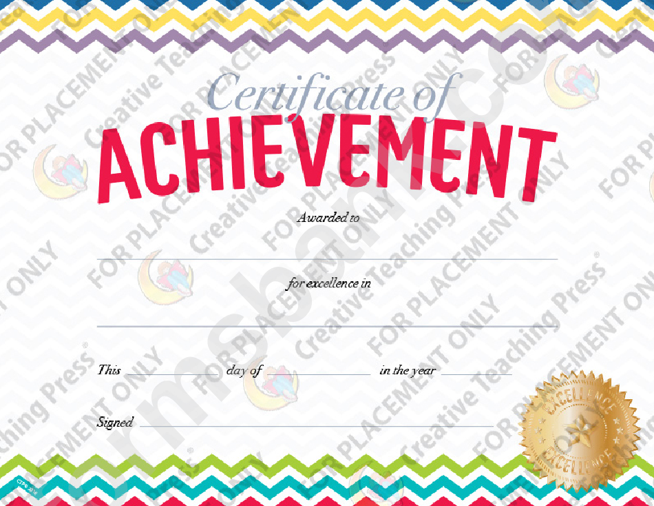 Certificate Of Achievment Template