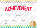 Certificate Of Achievment Template