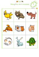 Pets Noughts And Crosses Vocabulary Card Template Set