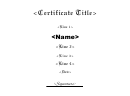 Blank Borderless Certificate Template