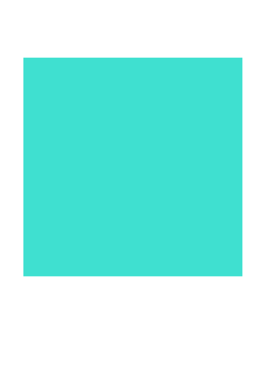 Turquoise Square Template Printable pdf