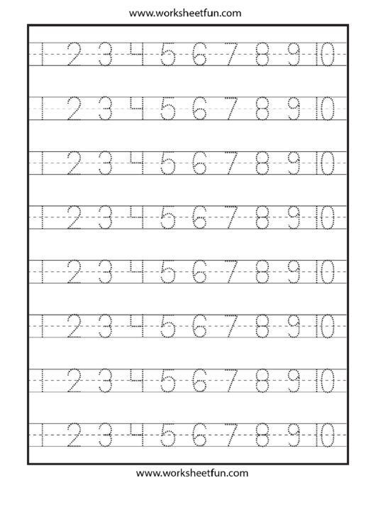Numbers Handwriting Practice Sheets Printable pdf