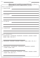Billions In Standard And Expanded Form Math Worksheet With Answers