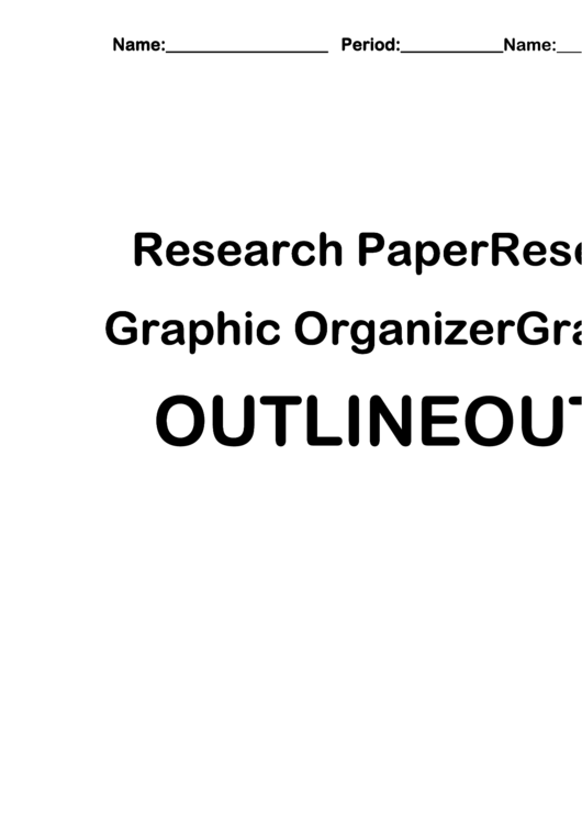 Research Paper Graphic Organizer Outline Template Printable pdf