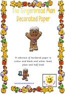 The Gingerbread Man Decorated Paper Template Printable pdf