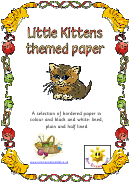 Little Kittens Themed Paper Template