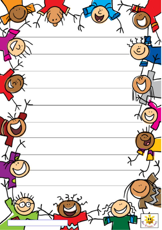 Funny Bordered Lined Paper For Kids Printable pdf