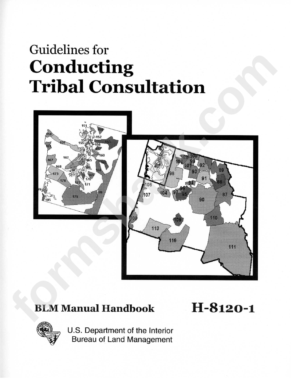 Form H-8120-1 - Guidlines For Conductiong Tribal Consultation - Bureau Of Land Managment