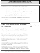 Flyby: How Scientists Track Near-Earth Asteroids (1270l) - Middle School Reading Article Friday Worksheet Printable pdf