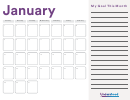 2017 Goals Calendar Template Printable pdf