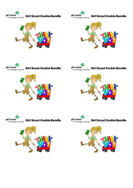 Girl Scout Cookie Bundle - Thank You Printable pdf
