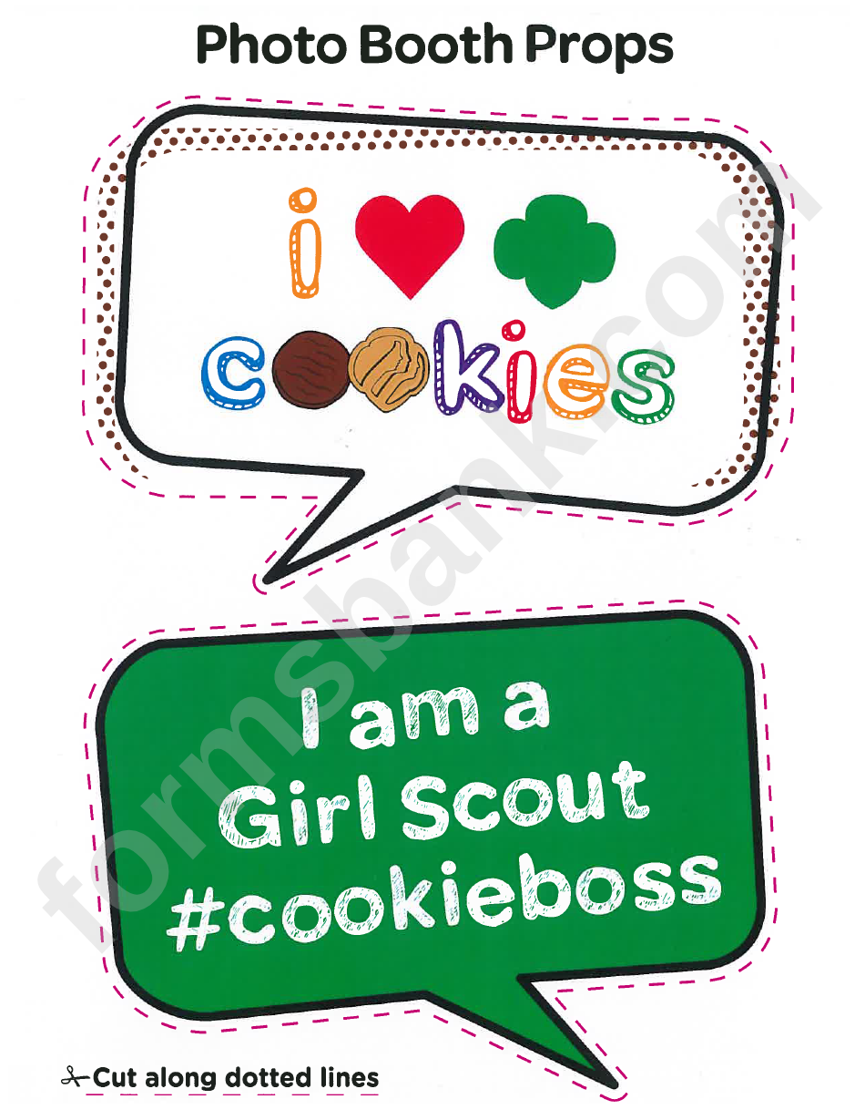 Girl Scout Photo Booth Props Template