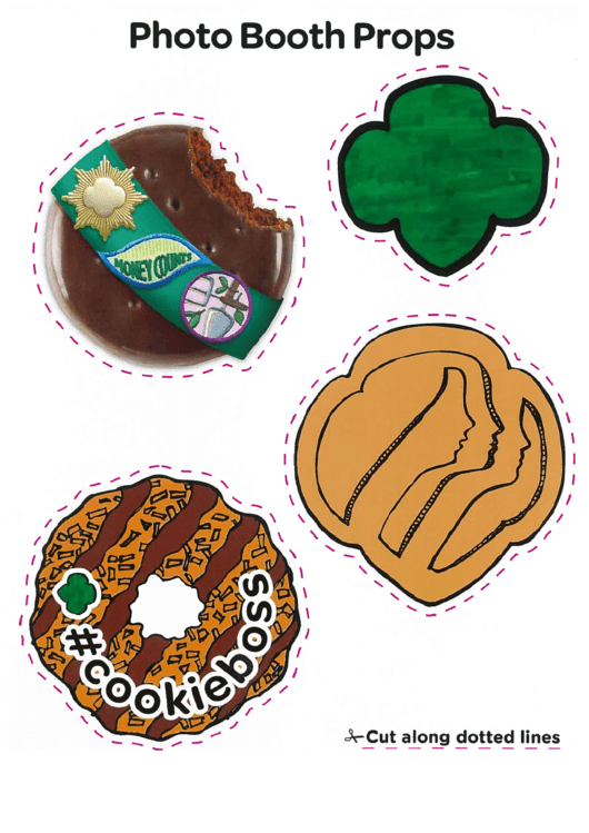 Girl Scout Photo Booth Props Templates Printable pdf