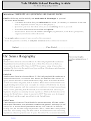 Dr. Seuss Biography (1280l) - Middle School Reading Article Worksheet