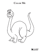 Dinosaur 9x12 Coloring Sheet