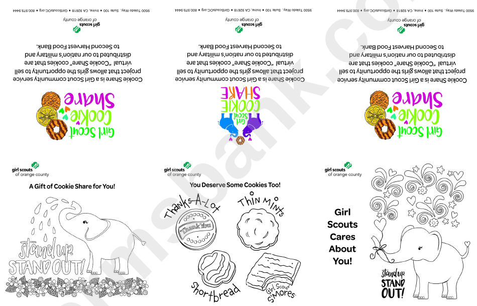 Girl Scout Cookie Share Cards Templates