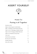Putting It All Together: Being More Assertive Worksheet Template Printable pdf