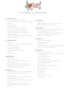 Shower Planning Checklist Template