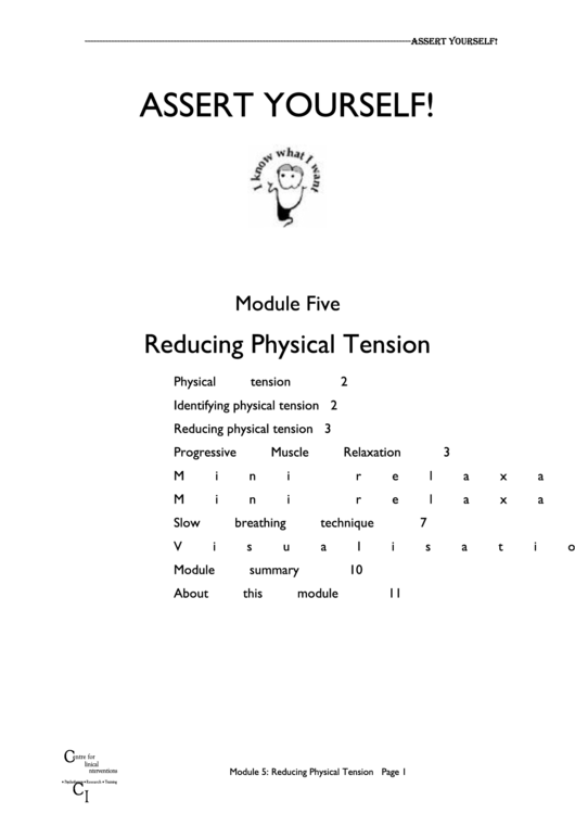 Reducing Physical Tension Worksheet Template Printable pdf