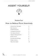 How To Behave More Assertively Worksheet Template