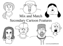 Mix And Match Secondary Cartoon Features Cheat Sheet Printable pdf