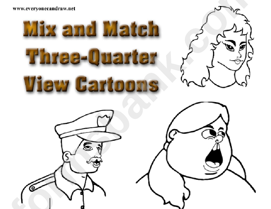 Mix And Match Three-Quarter View Cartoons Cheat Sheet