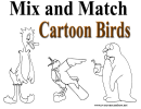 Mix And Match Cartoon Birds Cheat Sheet
