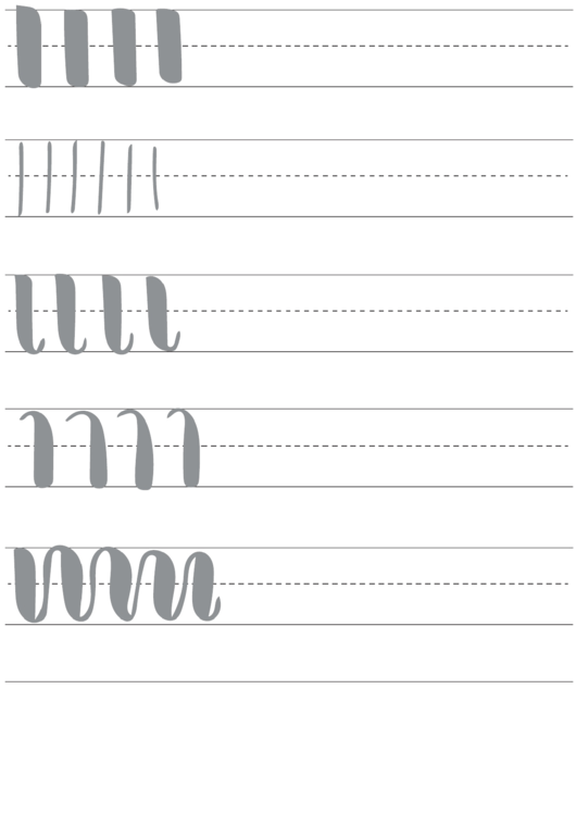 Brush Lettering Practice Sheets