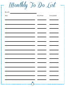 Monthly, Weekly, Daily To Do List Template Set