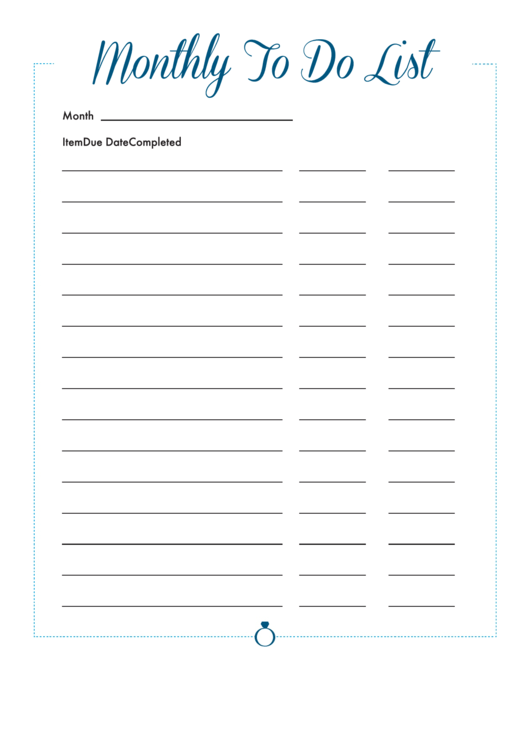 Monthly, Weekly, Daily To Do List Template Set Printable pdf