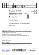 Edexcel Gcse Mathematics (linear) - Vectors