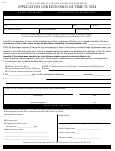 Form Rpd-41096 - New Mexico Application For Extension Of Time To File