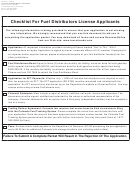 Form Dr 0214 - Colorado Checklist For Fuel Distributors License Applicants