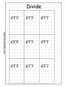 Long Division Math Sheet