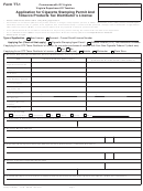 Form Tt-1 - Virginia Application For Cigarette Stamping Permit And Tobacco Products Tax Distributor's License