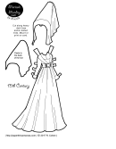 15th Century Clothes Paper Doll Template