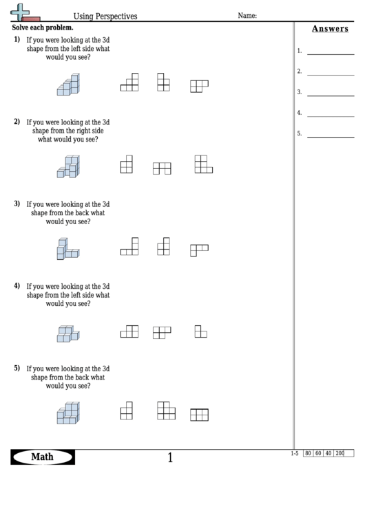 Using Perspectives Worksheet Template With Answer Key