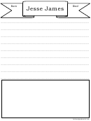 Jesse James Notebook Paper Template