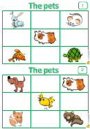 Pets Bingo Card Template Set