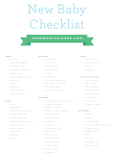 New Baby Checklist Template