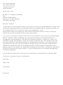 Work Position Cover Letter Template