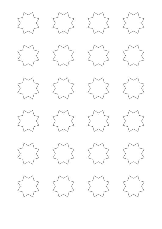 Small Stars Template Printable pdf