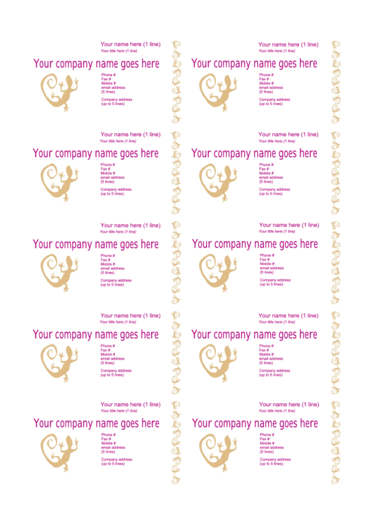 Fillable Business Cards White/magenta Template Printable pdf