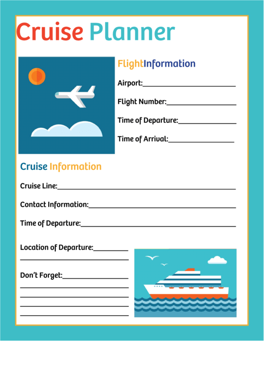 Cruise Planner Template