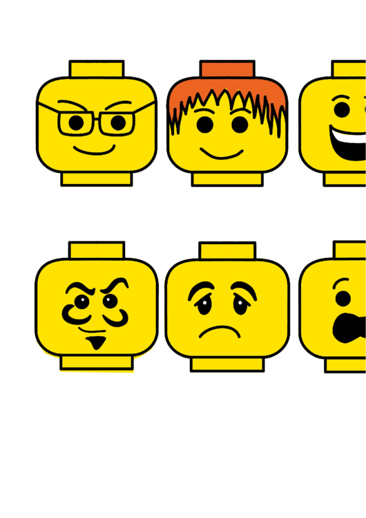 Lego Face Collection Coloring Sheets Printable pdf