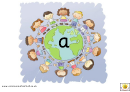 Children World Unity Alphabet Cards Template