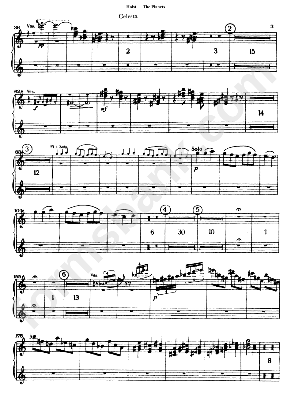 The Planets By Gustav Holst Piano Sheet Music